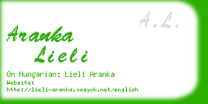 aranka lieli business card